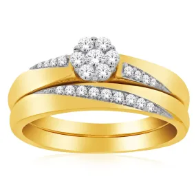 10ct Yellow Gold 1 Carat Diamond Bridal Ring