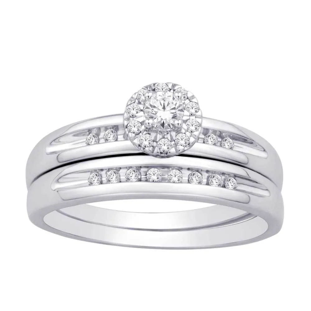 10K White Gold 1/4 Ct.Tw. Diamond Bridal Ring