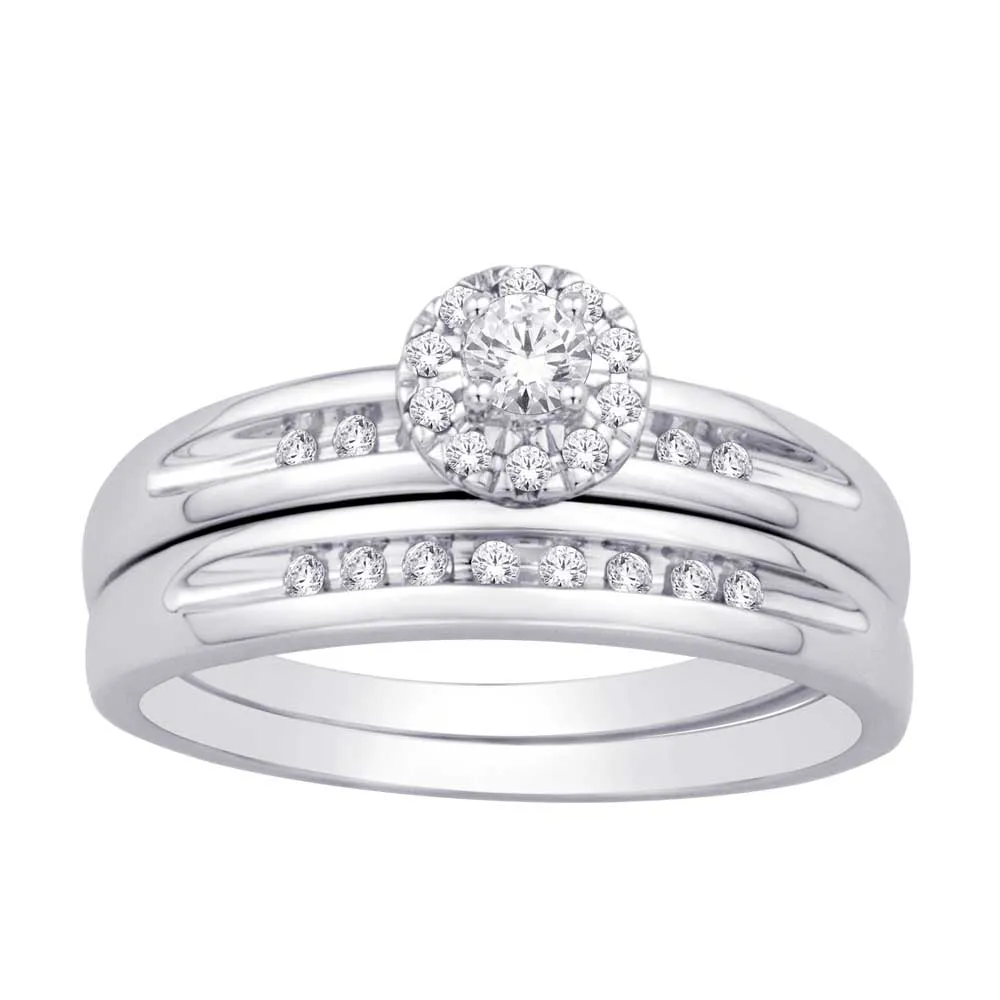10K White Gold 1/4 Ct.Tw. Diamond Bridal Ring