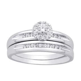 10K White Gold 1/4 Ct.Tw. Diamond Bridal Ring