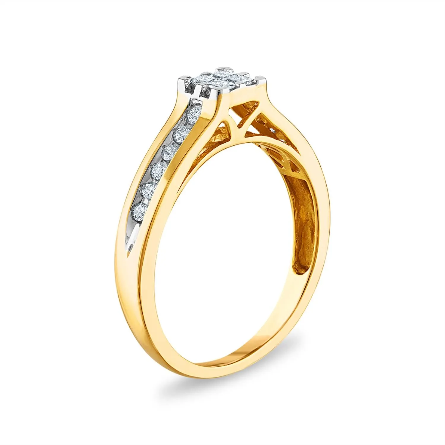 1/2 CTW Diamond Bridal Set in 10KT Yellow Gold