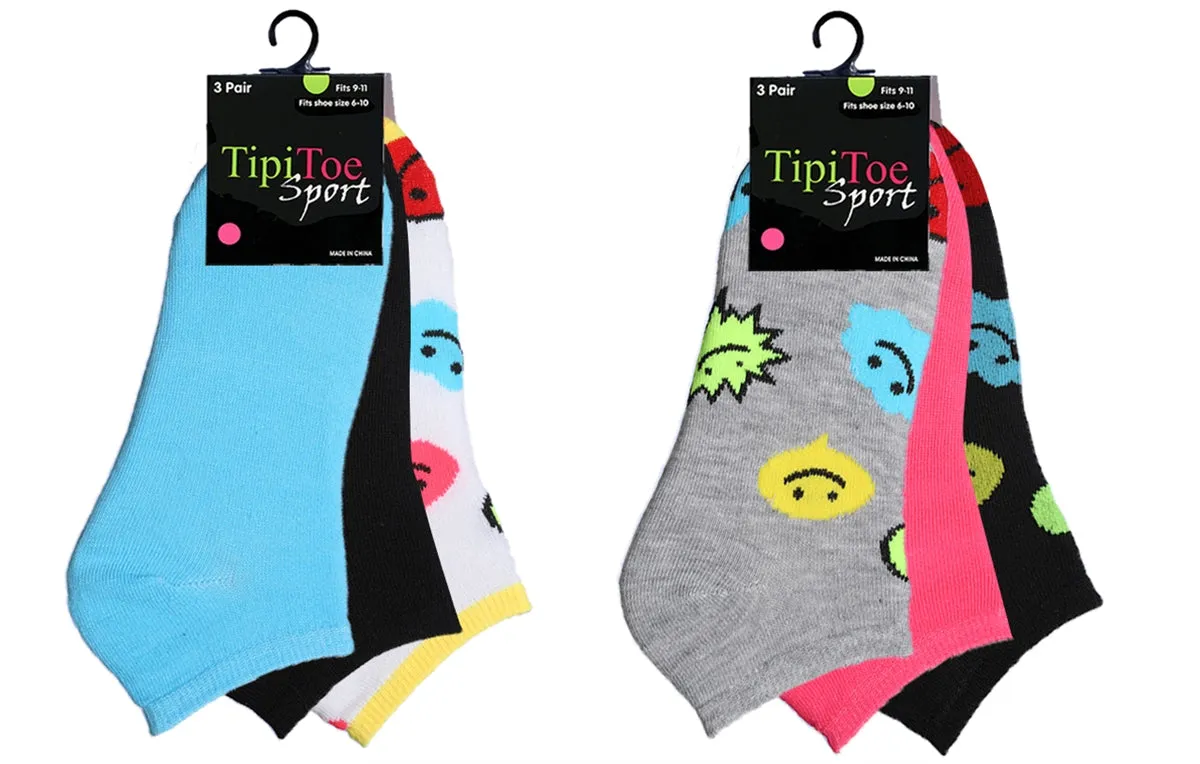 3 Pack Novelty Patterned Cute Cotton Ankle Socks