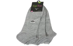 3 Pack Solid Grey Cotton Ankle Socks