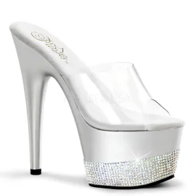 Adore-701-3 Silver Rhinestone Platform