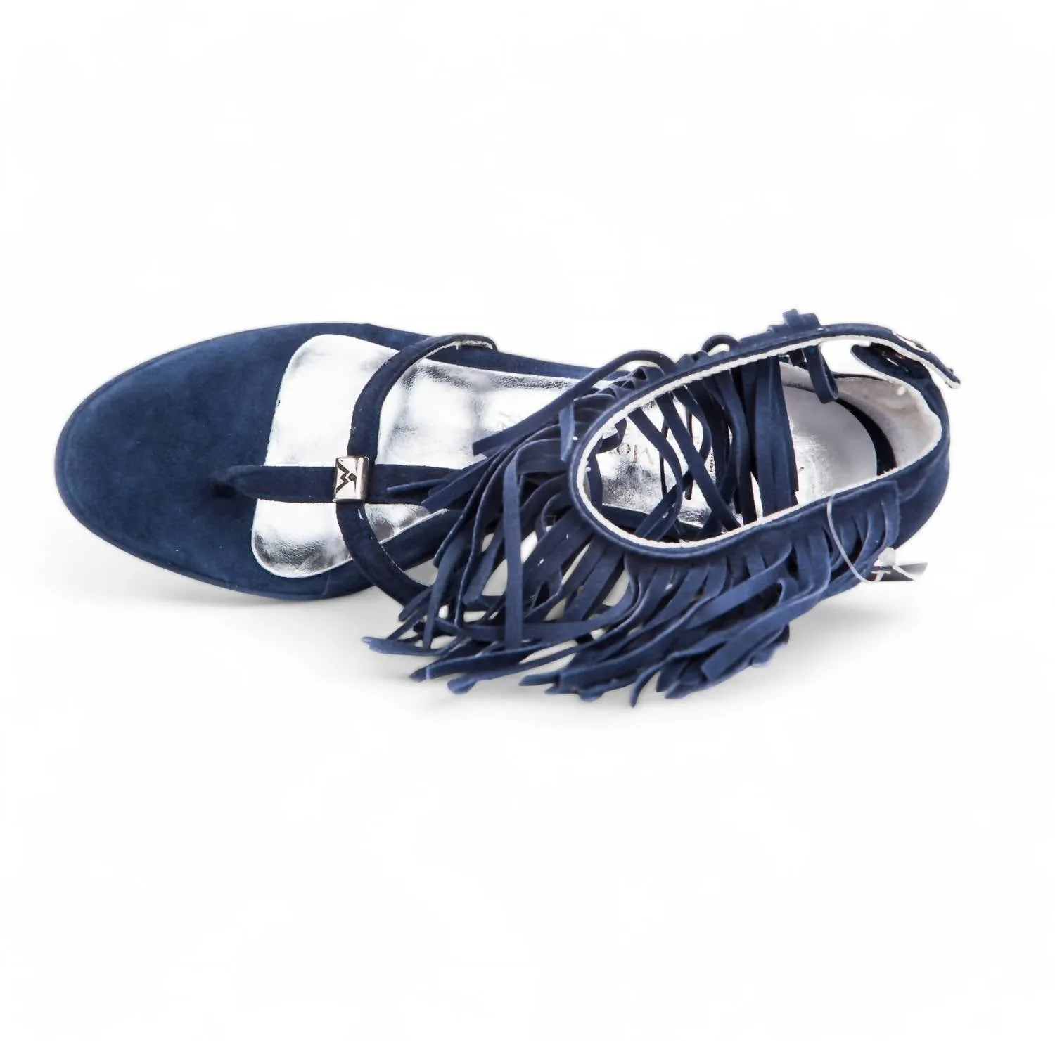 Andrea Morelli - Suede Leather Fringe Wedge Sandals