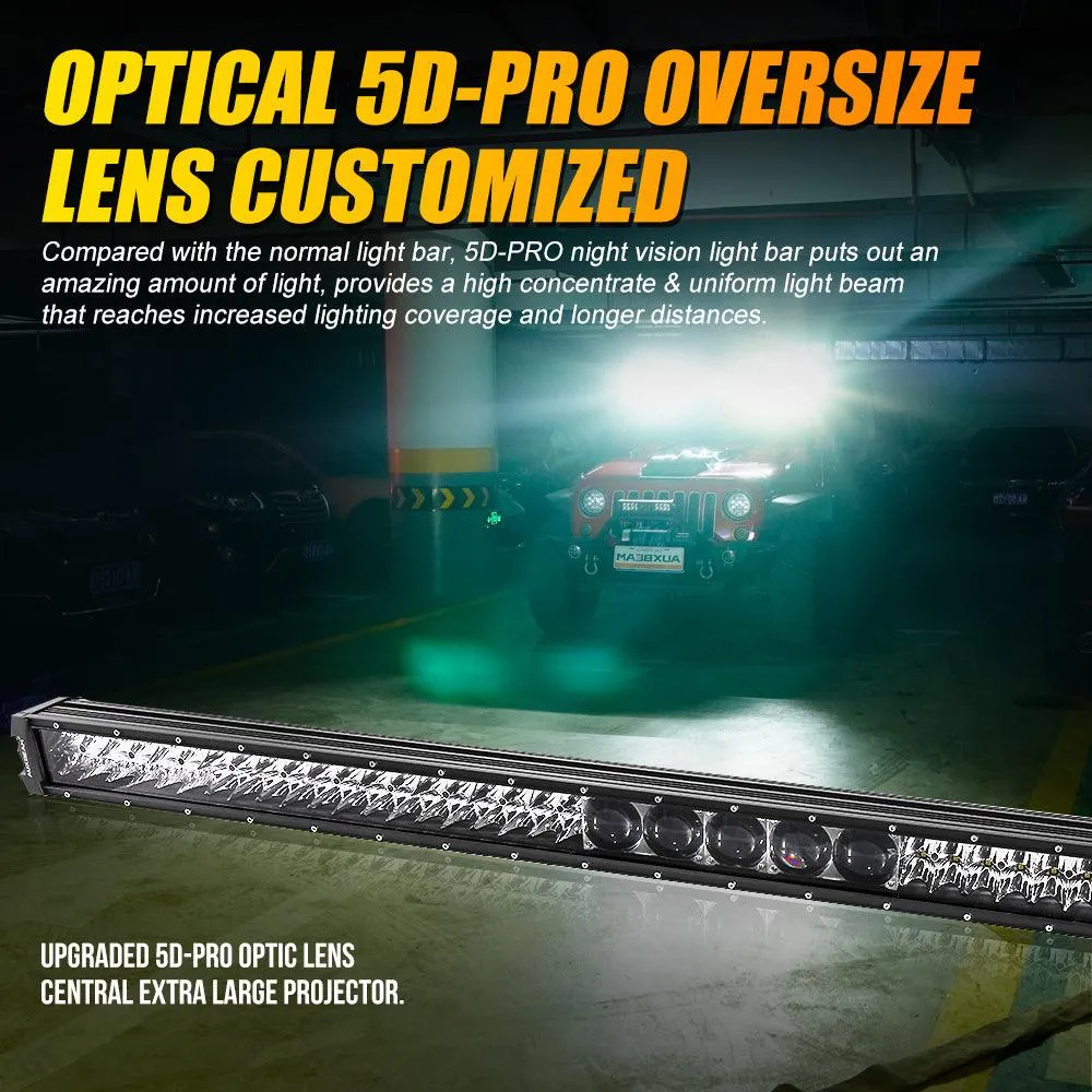 AR-800 RGB Switch Panel with APP 52 Inch 5D-PRO LED Light Bar, Toggle/ Momentary/ Pulsed Mode Supported