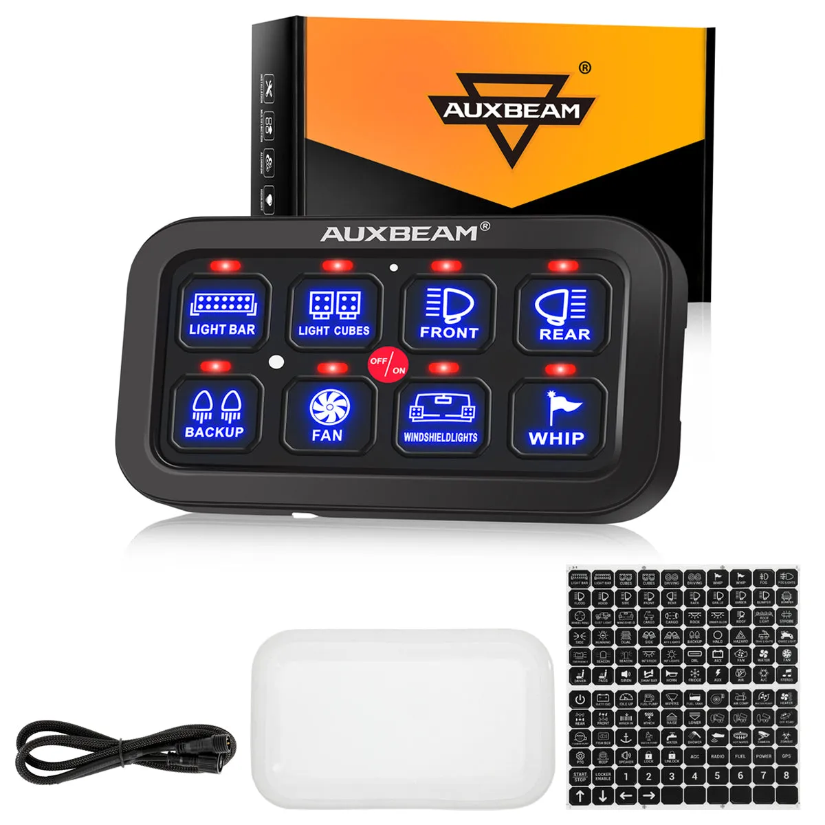 BA80 8 GANG LED SWITCH PANEL KIT AUTOMATIC DIMMABLE UNIVERSAL