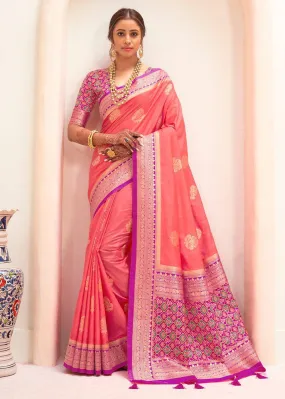 Banarasi Patola Silk Saree with Stitched Blouse