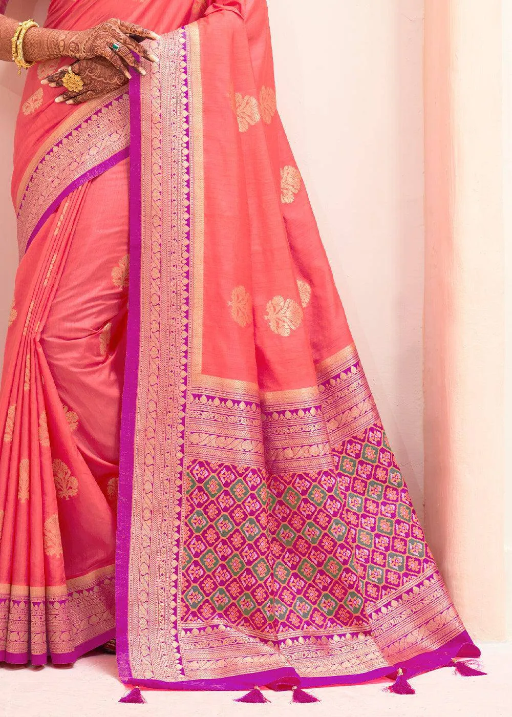 Banarasi Patola Silk Saree with Stitched Blouse