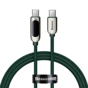 Baseus Display Fast Charging Data Cable Type-C to Type-C 100W 2M Green-4C8K