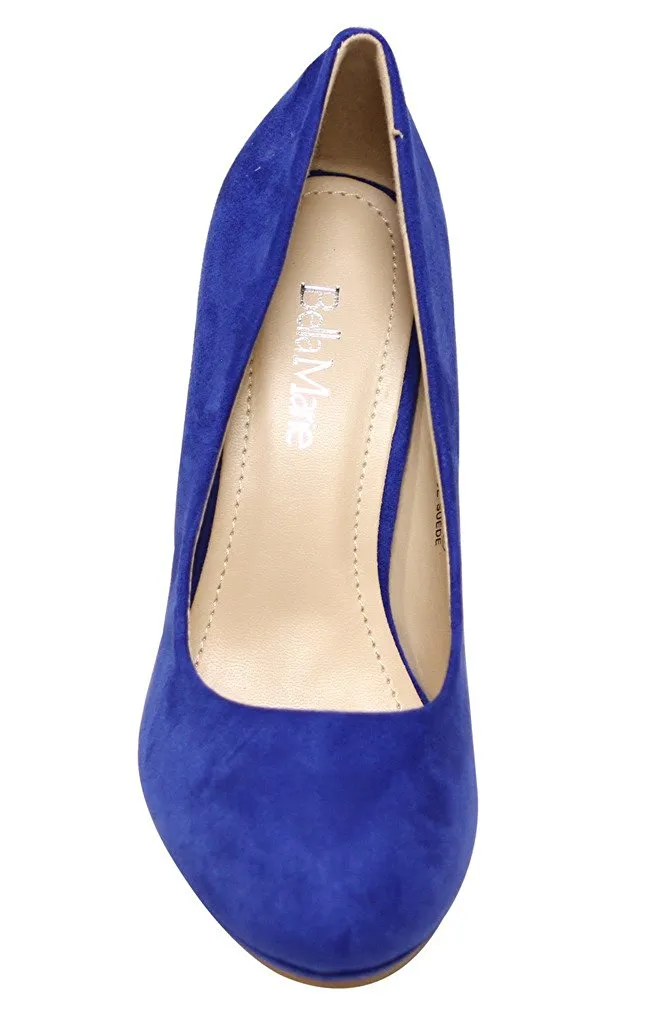 Bella Marie Celo-1 Women's almond toe platform multi color suede high heel stilettos shoes