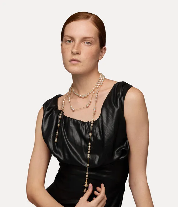 Broken Pearl Necklace - Gold - 63010006-02R118-CN