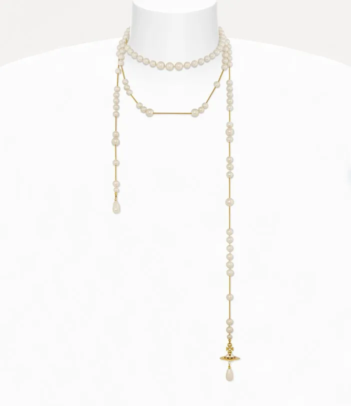 Broken Pearl Necklace - Gold - 63010006-02R118-CN