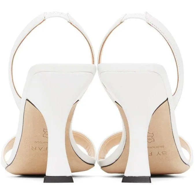 BY FAR White Lotta Heeled Sandals
