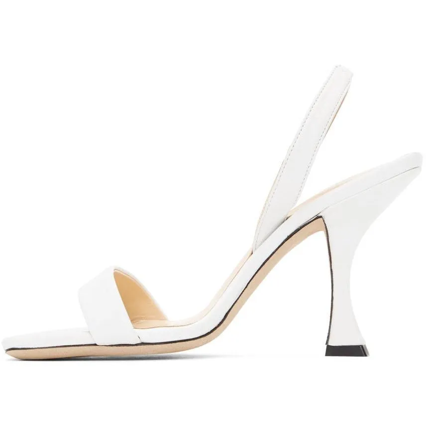 BY FAR White Lotta Heeled Sandals