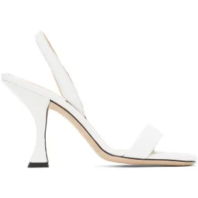 BY FAR White Lotta Heeled Sandals