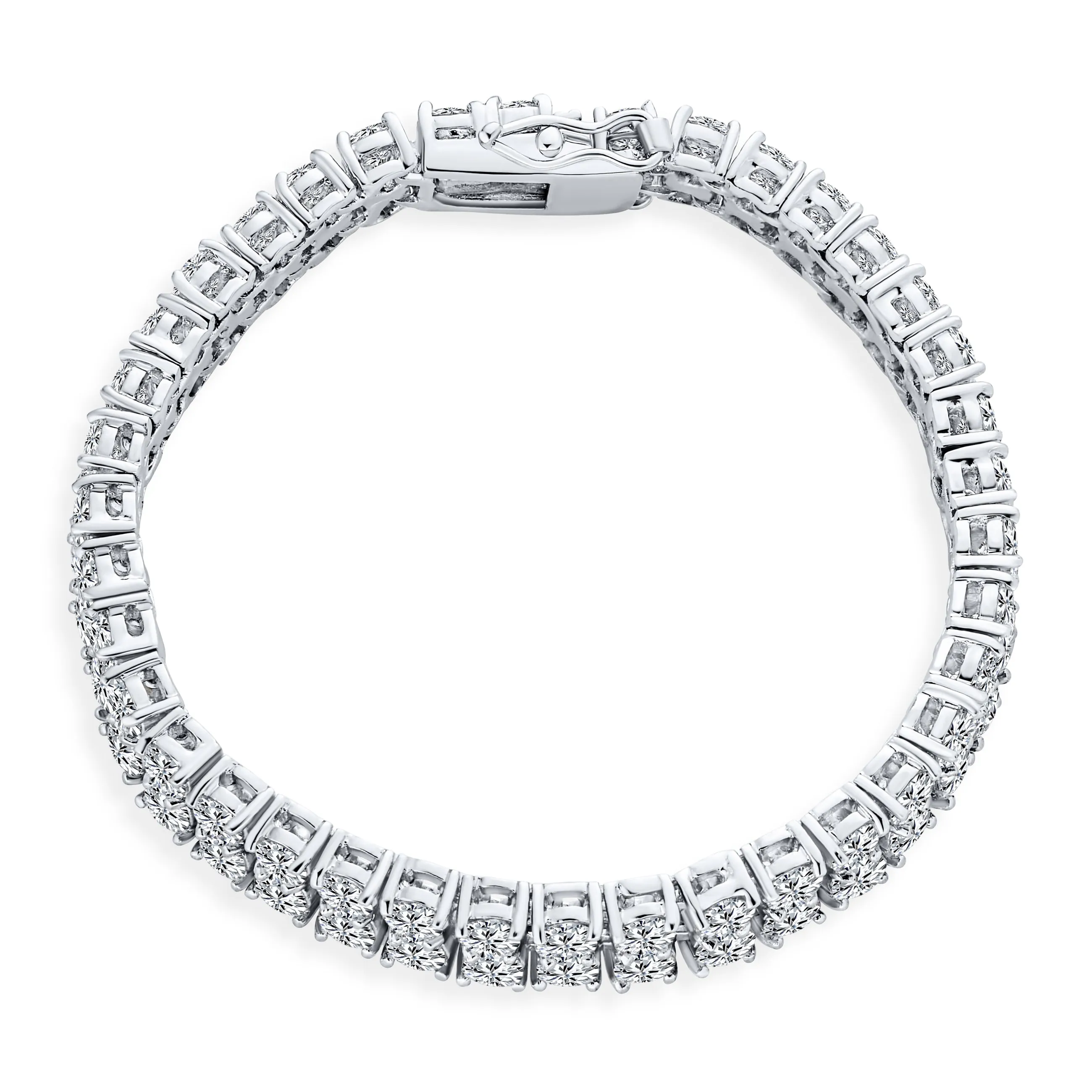 Classic Fashion Bridal Multi Row AAA CZ Wide Cluster Statement Bracelet Perfect Wedding