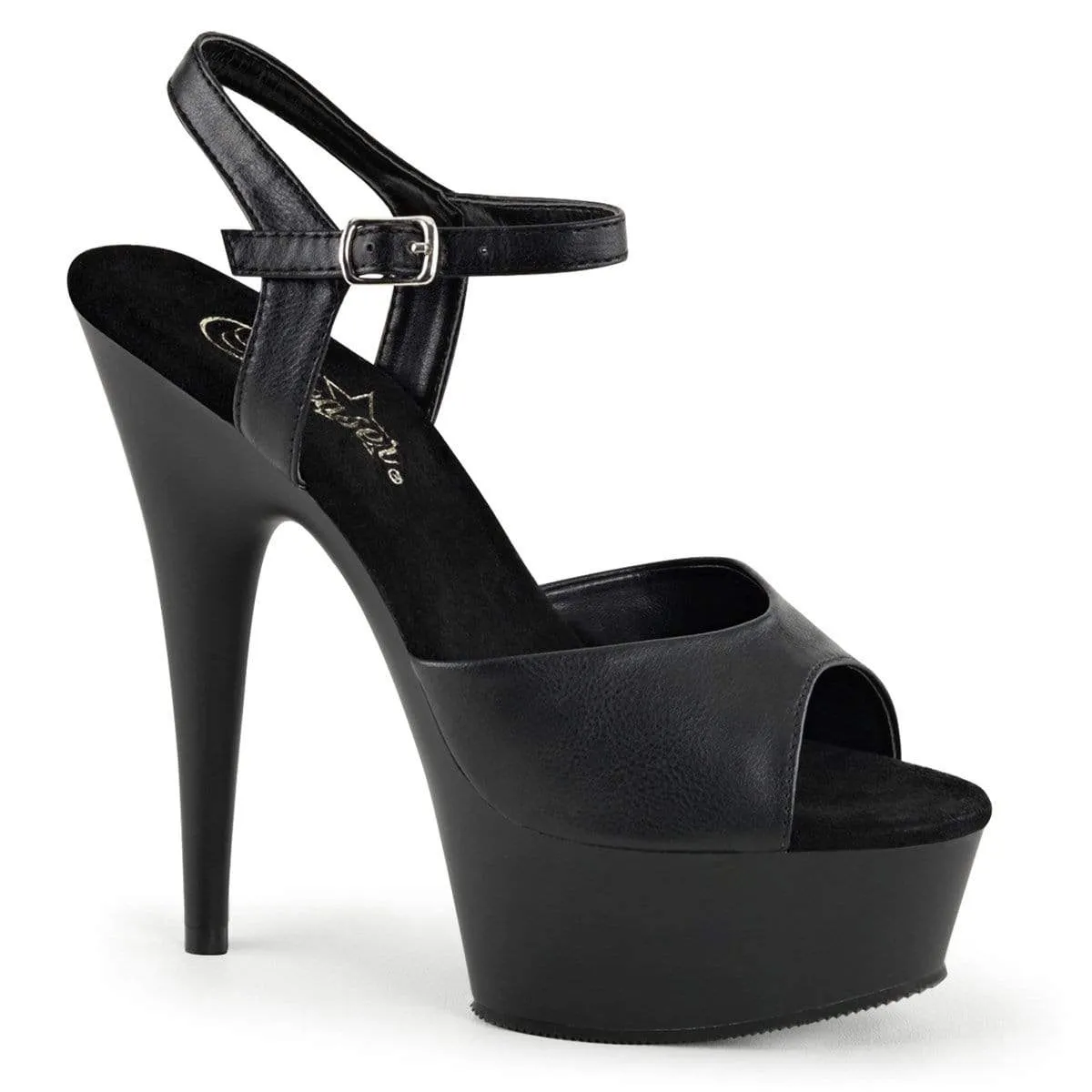 Delight 609 Black Faux Leather