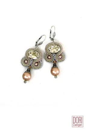 Desiree Pearl & Crystal Earrings