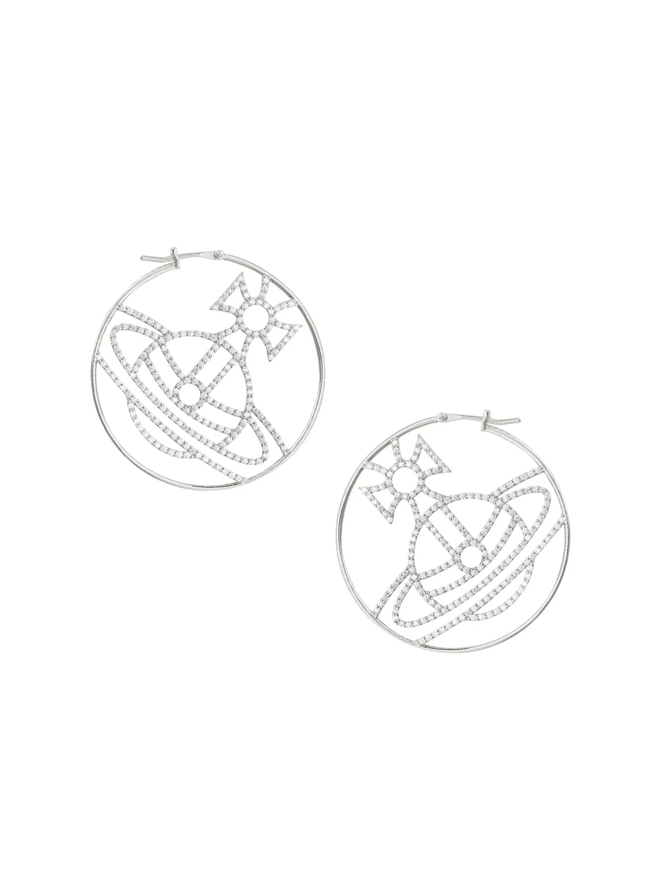 Eloisa Hoop Earrings - Silver - 6203008R-02P102