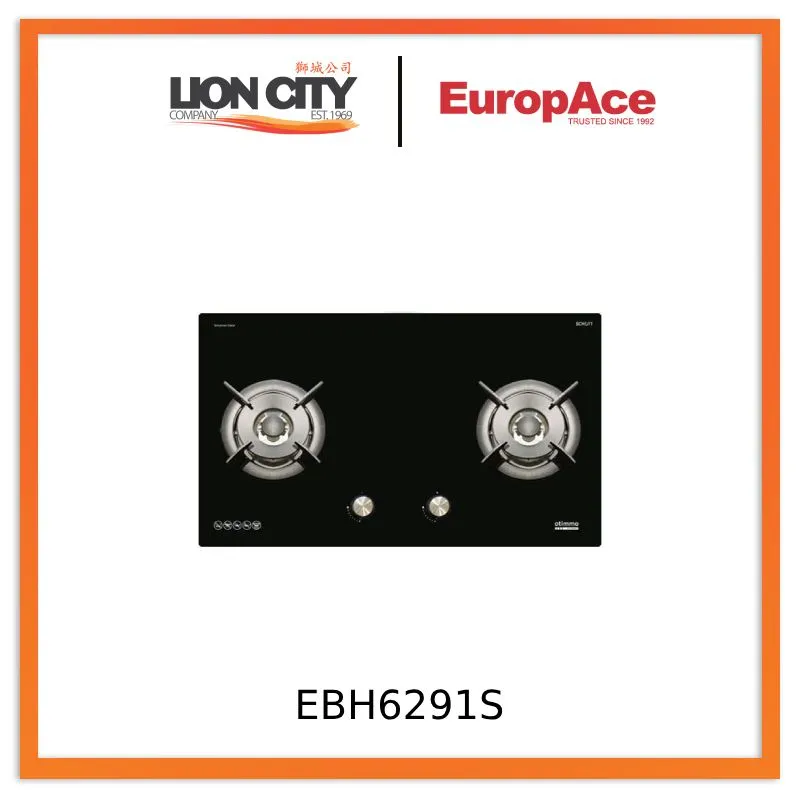 Europace EBH6291S 2 Burner 90cm Gas Cooker Hob (Schott Glass) TG