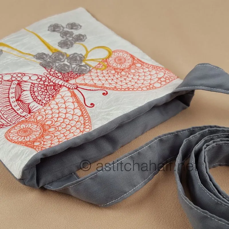 Flamboyance Butterfly and Shoe Square Cross Body Bag