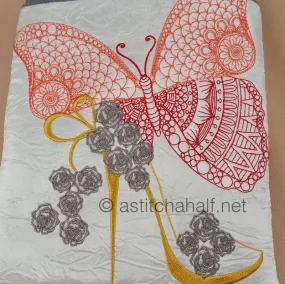 Flamboyance Butterfly and Shoe Square Cross Body Bag