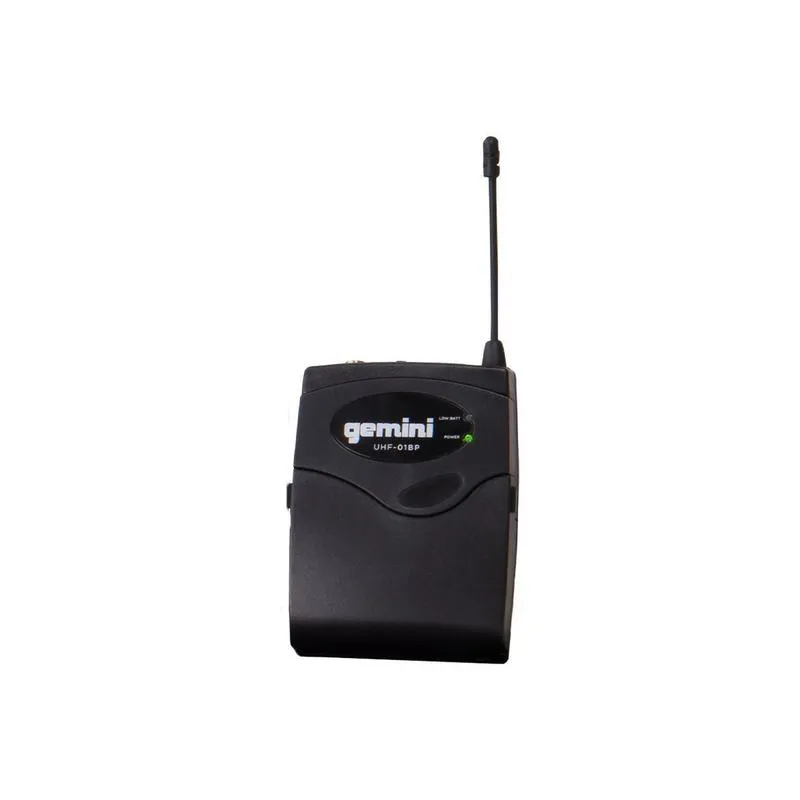 Gemini UHF-02HL Dual Channel Wireless System, Includes UHF Receiver, 2x Beltpack Transmitter and 2x Headset Lavalier Microphone