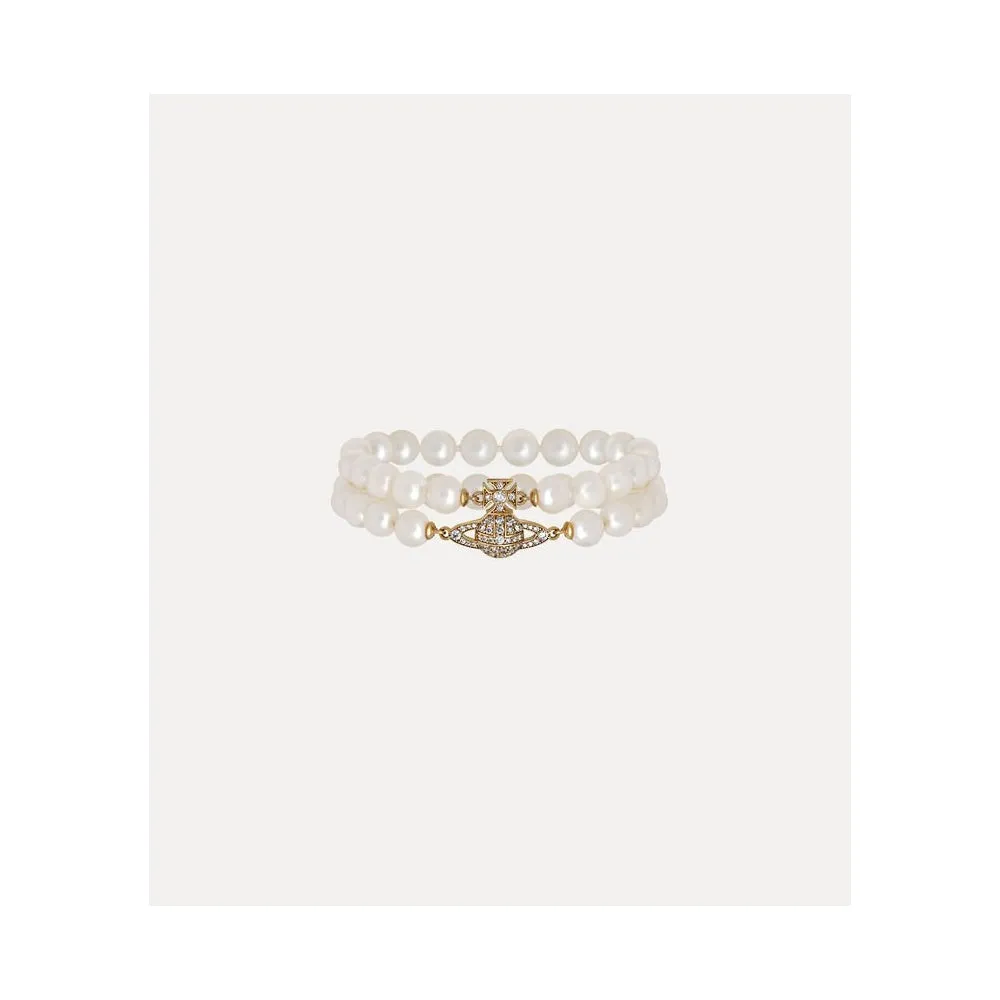 Graziella 2 Row Pearl Bracelet - Gold - 6103006A-02R143-IM-W1