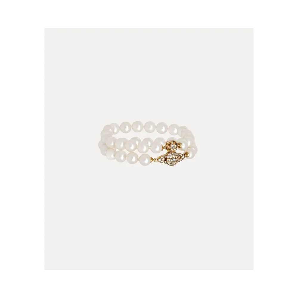 Graziella 2 Row Pearl Bracelet - Gold - 6103006A-02R143-IM-W1