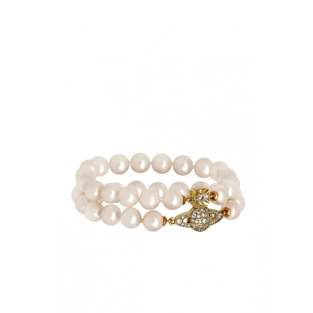 Graziella 2 Row Pearl Bracelet - Gold - 6103006M-02R143-CN-W2