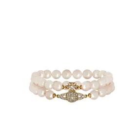 Graziella 2 Row Pearl Bracelet - Gold - 6103006M-02R143-CN-W2