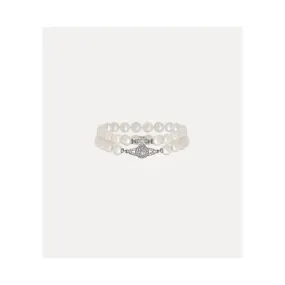 Graziella 2 Row Pearl Bracelet - Silver - 6103006A-02P132-IM-W1