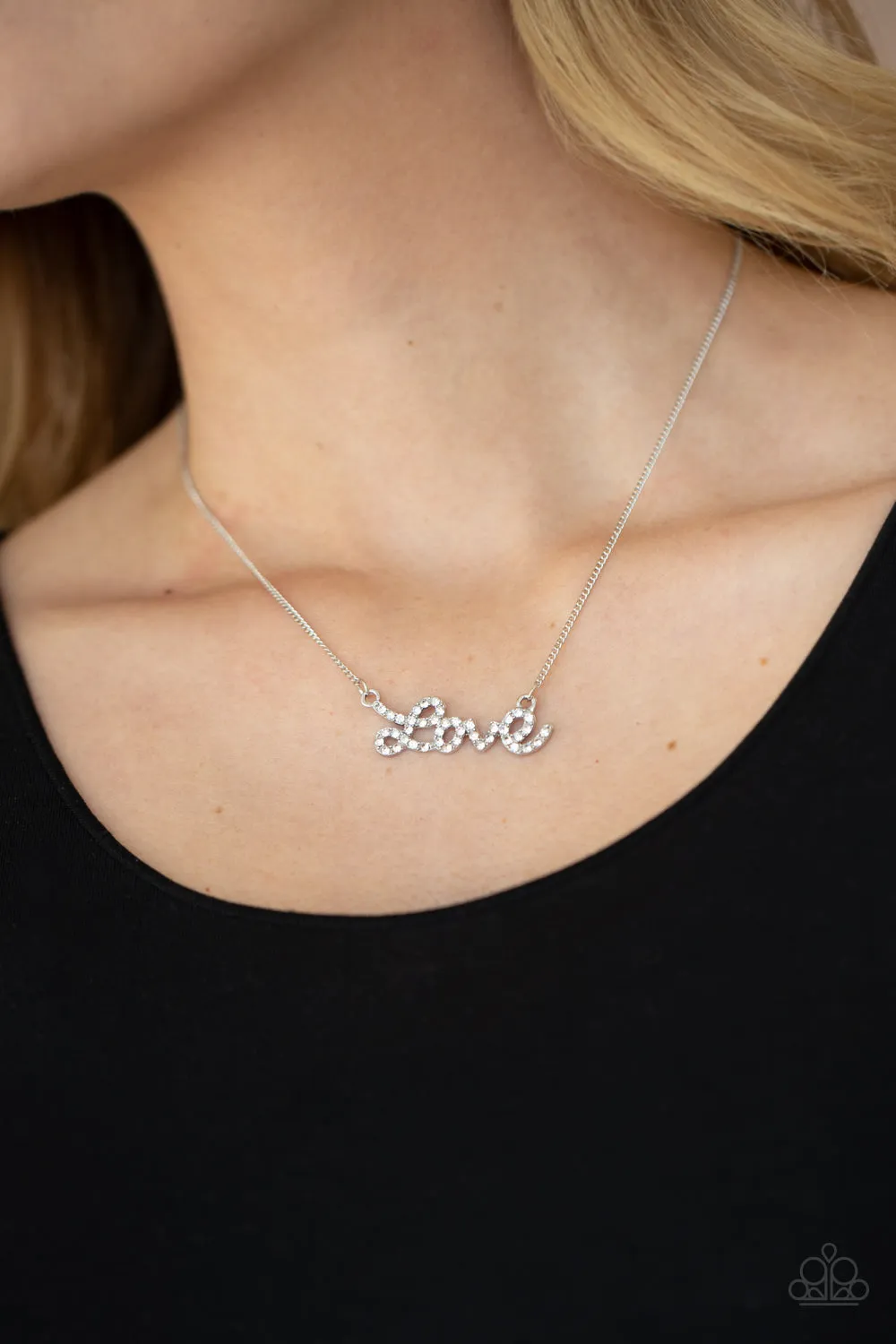 Head Over Heels In Love - White Necklace - Paparazzi Accessories