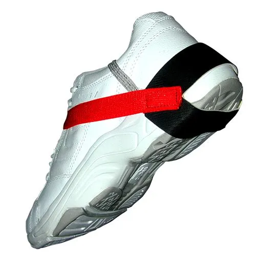Heel Grounder, 1.25" Cup, Stretch Velcro, 1 Meg, Red-5PK