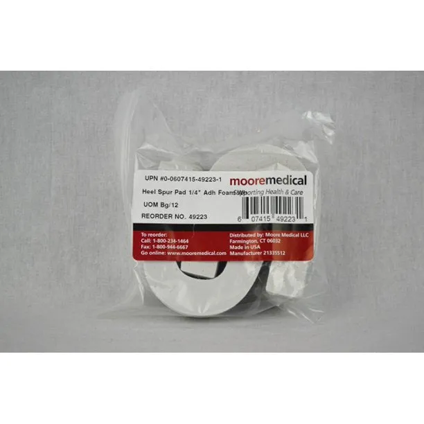 Heel Spur Foam Felt Pad 1/4 Inch (12-Pack)