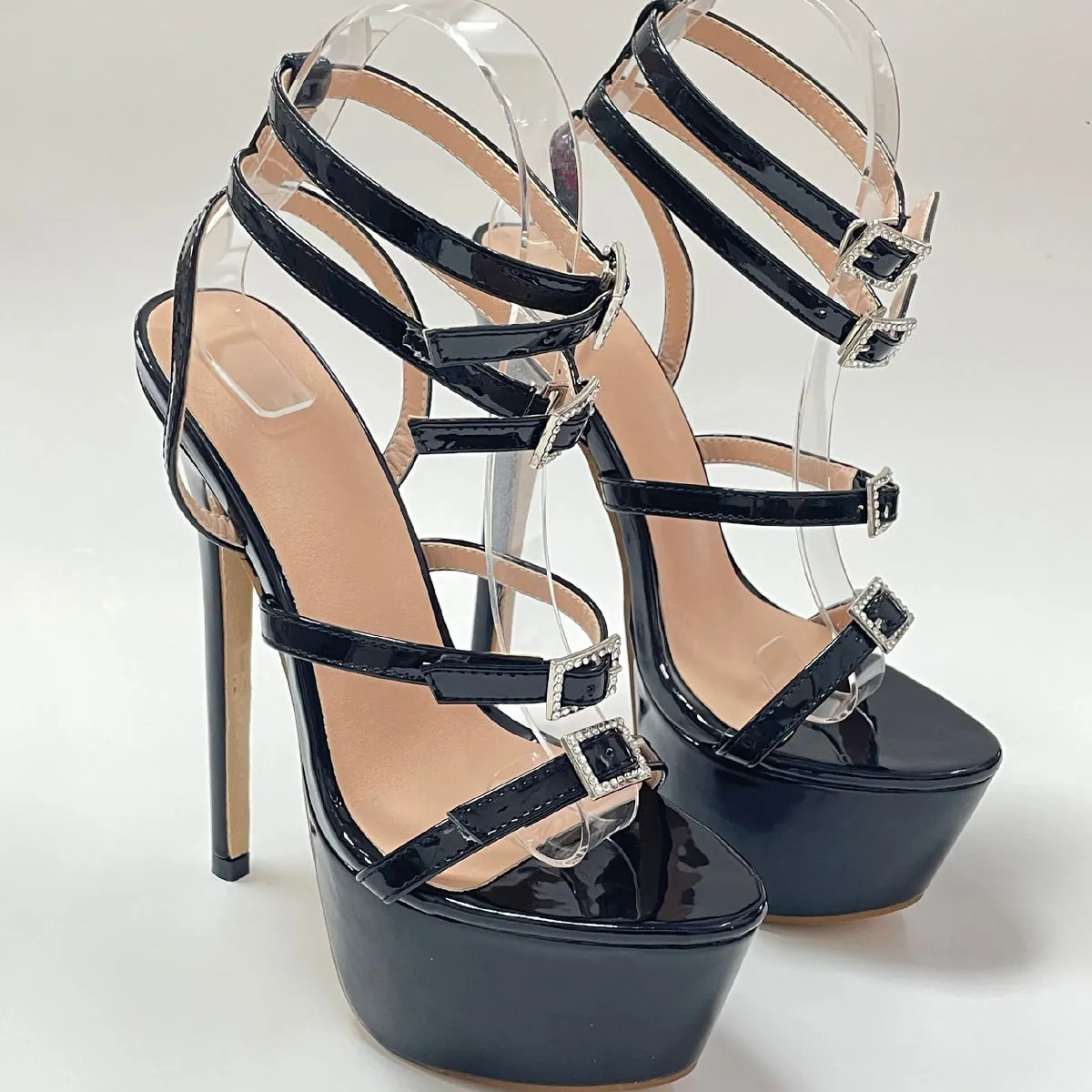 Joskaa Women Sandals High Heels Fashion New Open Toe Platform Stilettos Fashion Party Shoes Sexy Plus Size High Heels