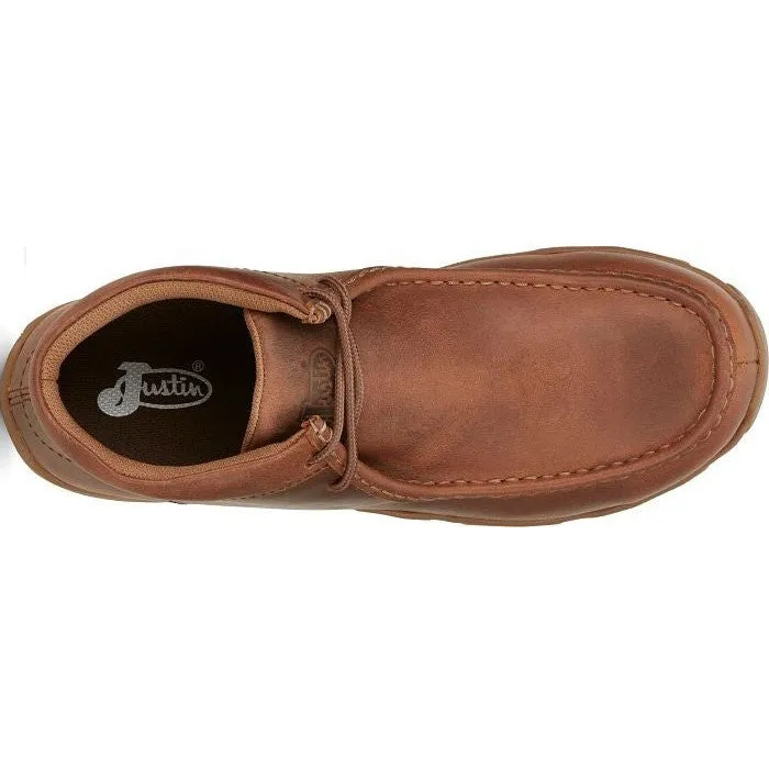 Justin Men's Cappie 4" Moc Toe Work Shoe -Sand Tan- SE241