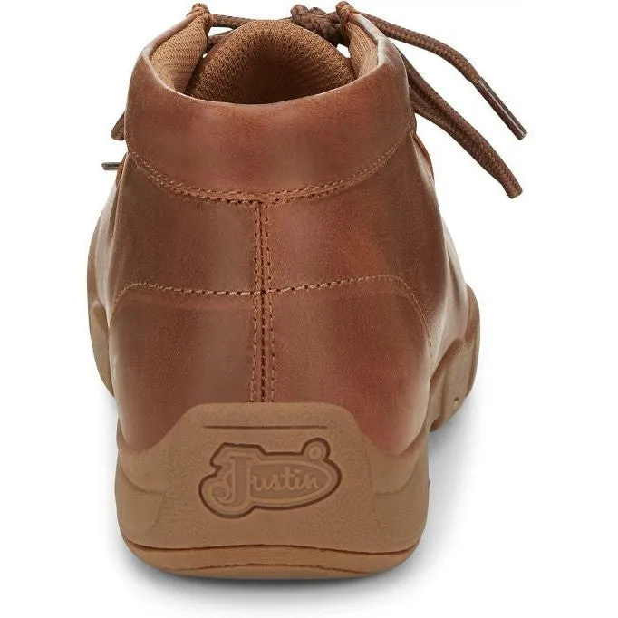 Justin Men's Cappie 4" Moc Toe Work Shoe -Sand Tan- SE241