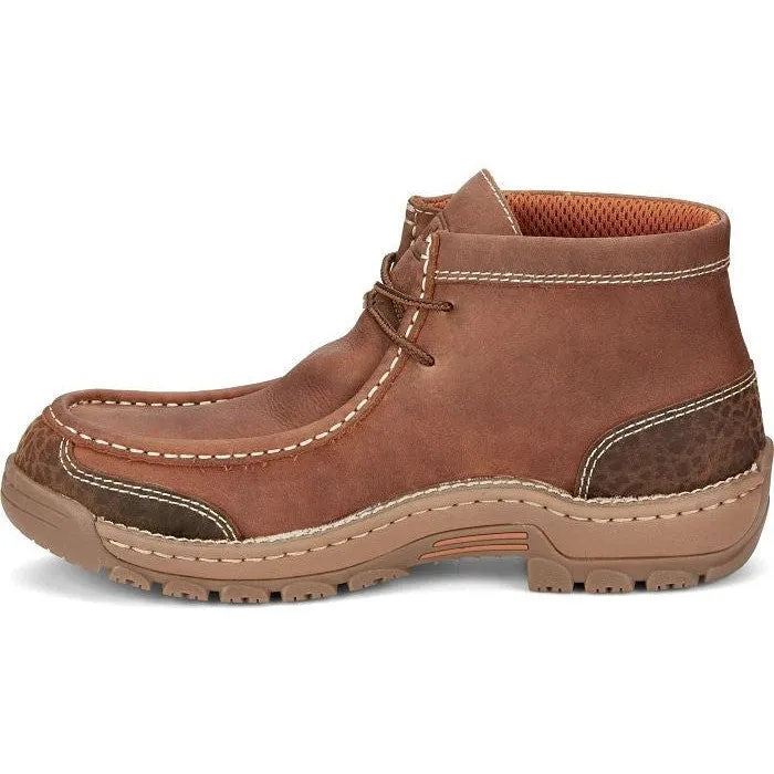 Justin Men's Crafton 4" Moc Toe WP Work Shoe -Brown- SE251