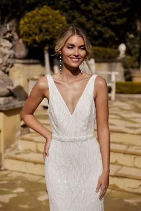 KALANI Embellished Gown - Ivory