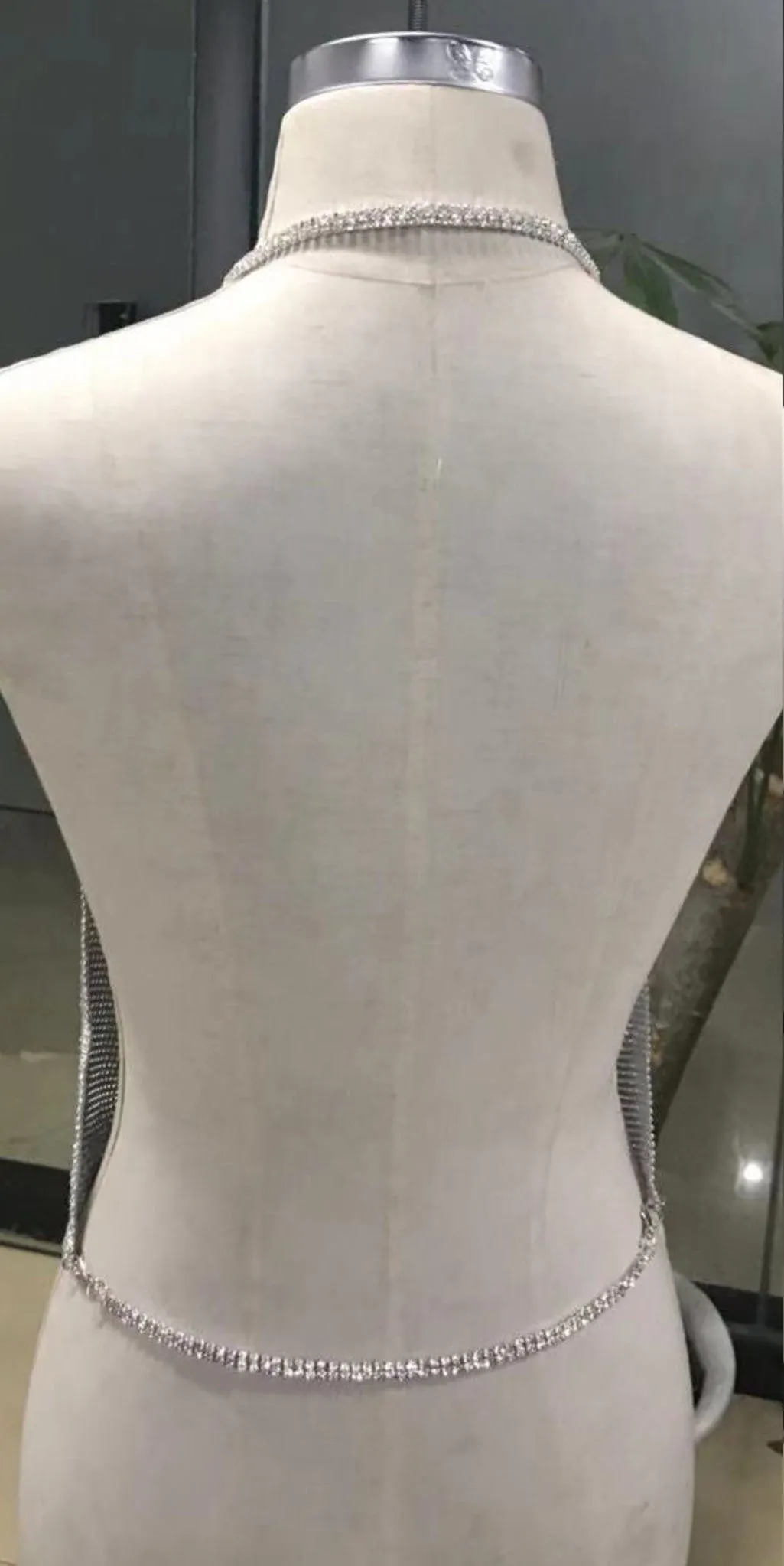 Kendall Diamante Crystal Top - Silver