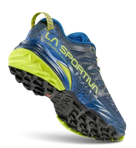 La Sportiva Akasha II Men's Mountain Running Shoe - Storm Blue/Lime Punch