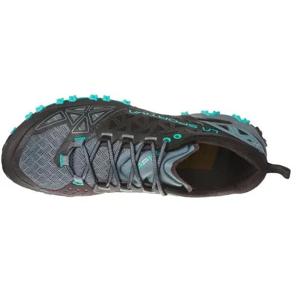 La Sportiva Women's Bushido II Mountain Running Shoe - Slate/Aqua