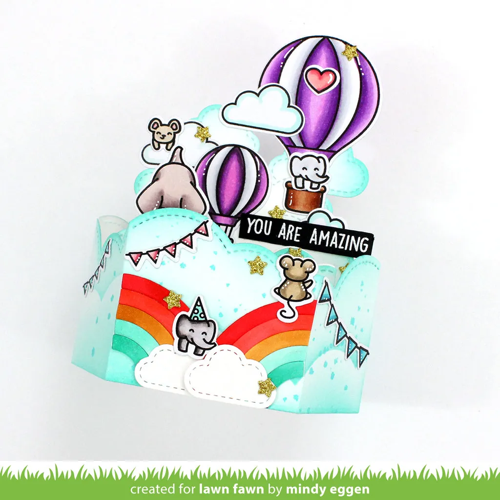 LAWN FAWN: Platform Pop-Up Cloud Wrap Around | Lawn Cuts Die