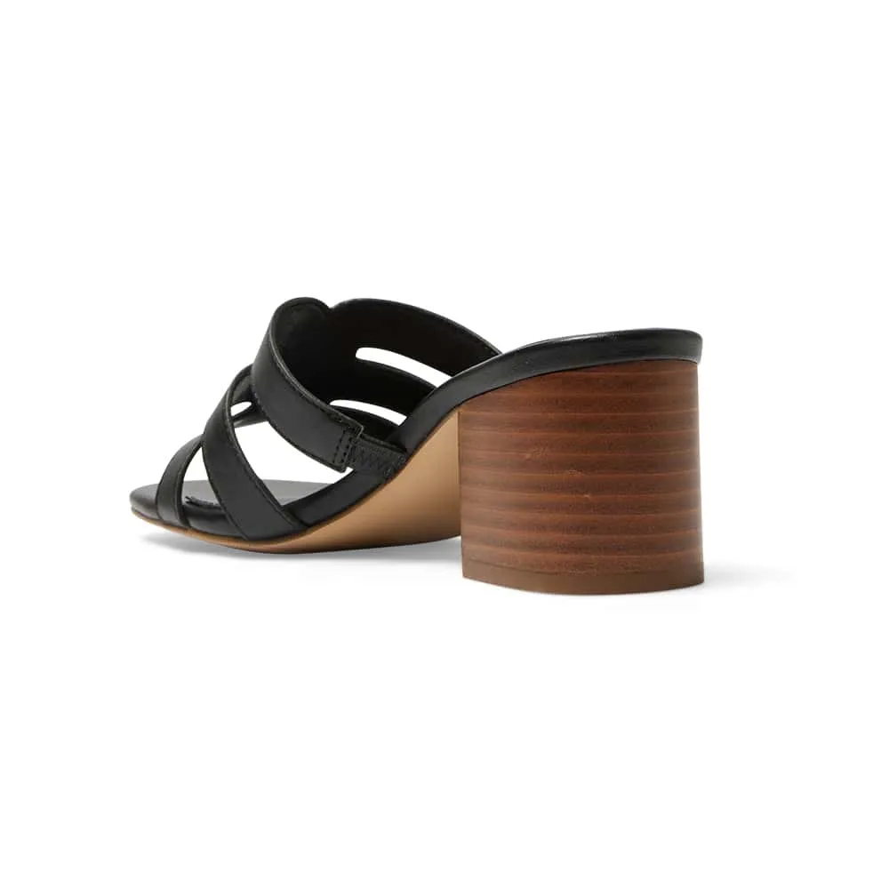 Lily Heel in Black Smooth