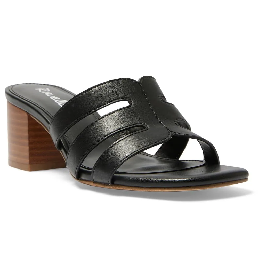 Lily Heel in Black Smooth