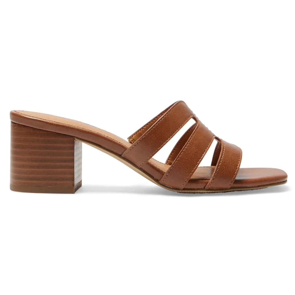 Lily Heel in Cognac Smooth
