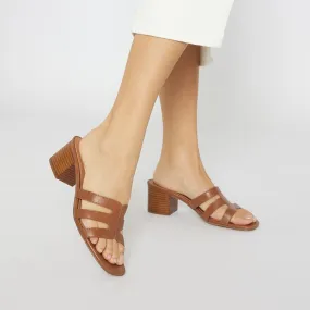 Lily Heel in Cognac Smooth
