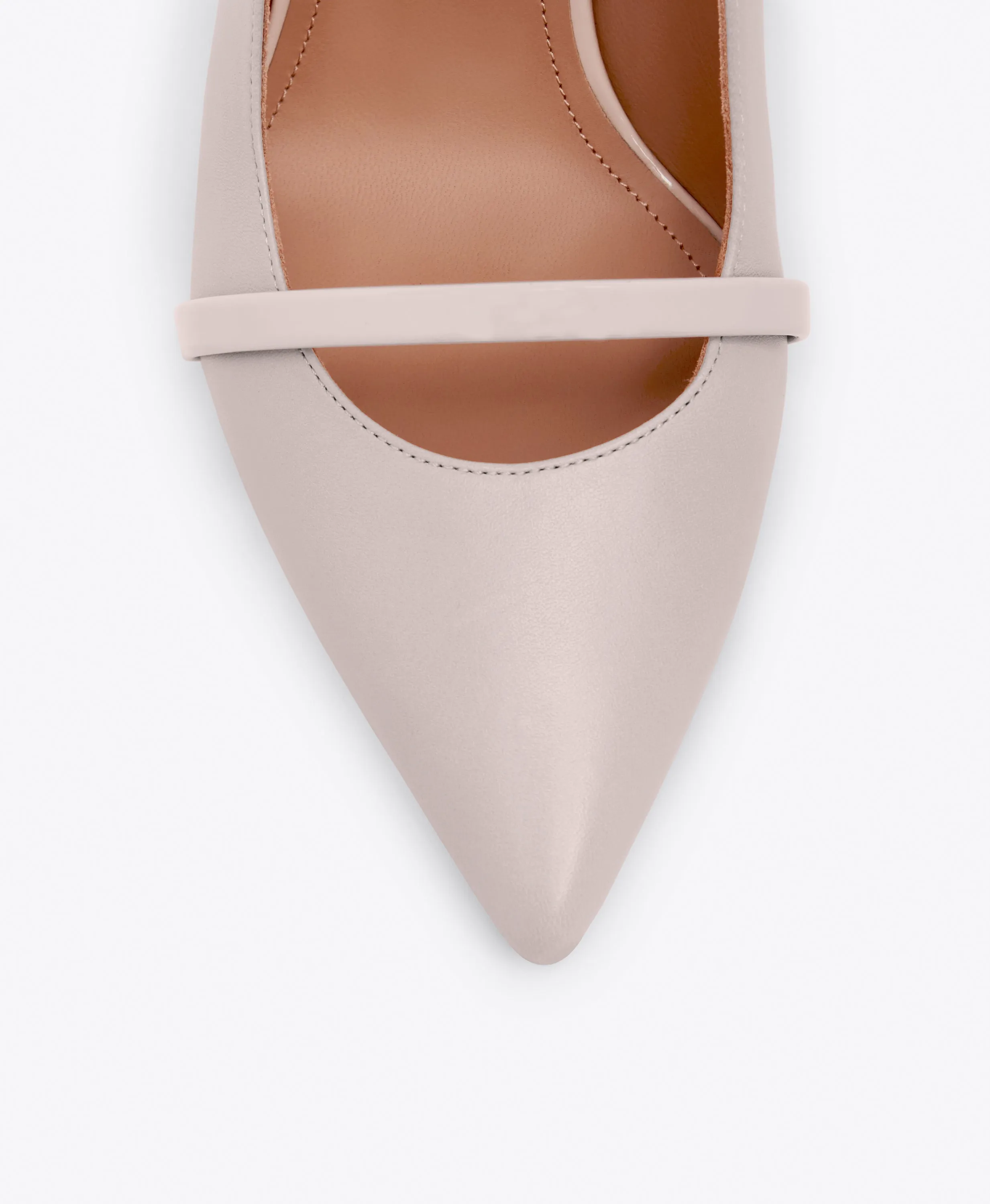 Maureen 70 Grey Leather Mules
